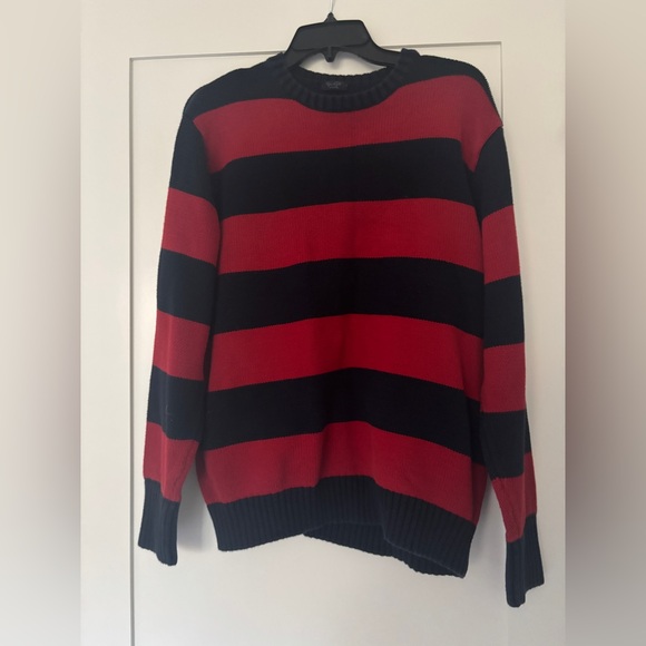 John Galt/Brandy Melville Brianna Striped Sweater Navy and Red - Picture 4 of 4